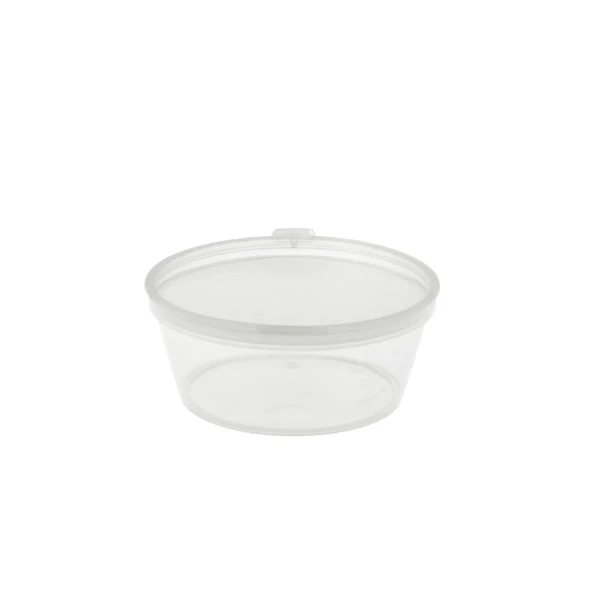 PETITS POTS + COUVERCLE INCLUS 60 ML Ø6/4,6x2.5 CM TRANSPARENT PP (1000 UNITÉ)