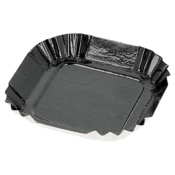 MINI PLATEAUX 325 G/M2 5,5x5,5 CM NOIR CARTON (100 UNITÉ)