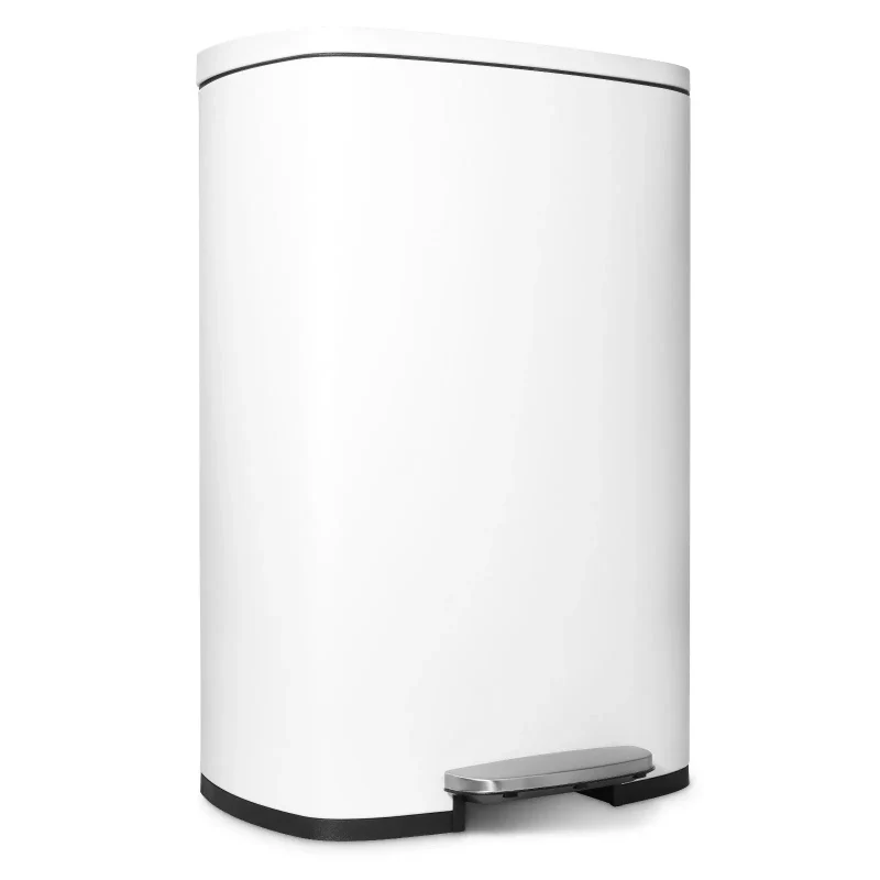 Poubelle à pédale en inox 50L