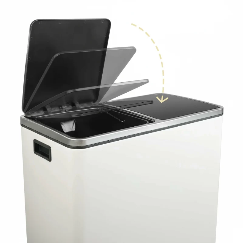 Poubelle à double compartiment 60L