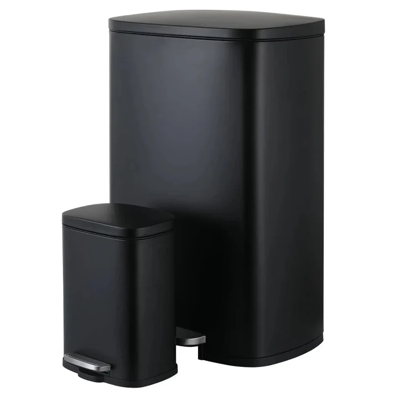 Poubelle de cuisine 50L + 5L en inox