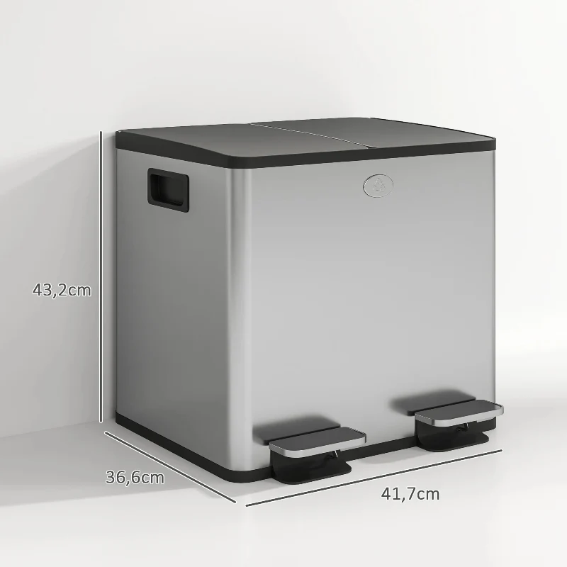 Poubelle de cuisine à plusieurs compartiments 30L