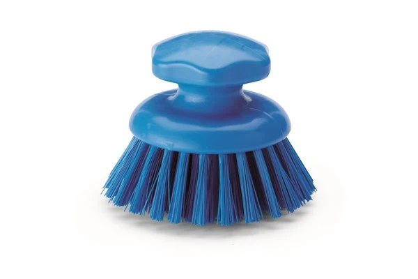 Brosse ronde bleue poils durs