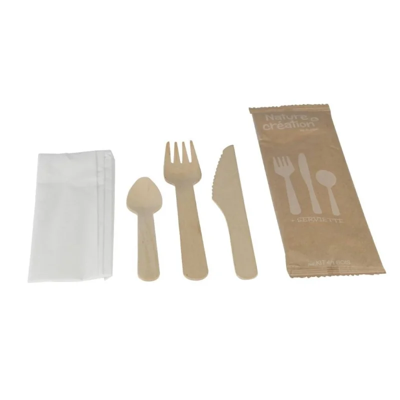 Kit couverts 4/1 - Bois