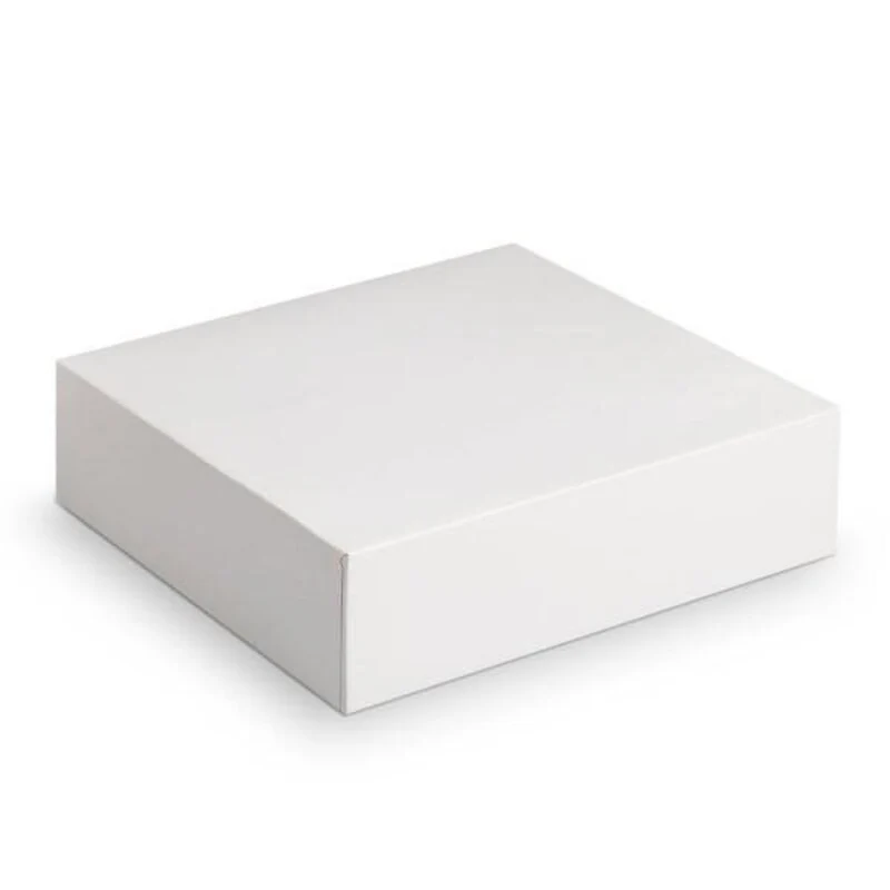 Boîte pâtissière 14x14x5 blanche – Lot de 50