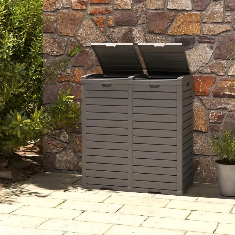 Poubelle de jardin à double compartiment 235L