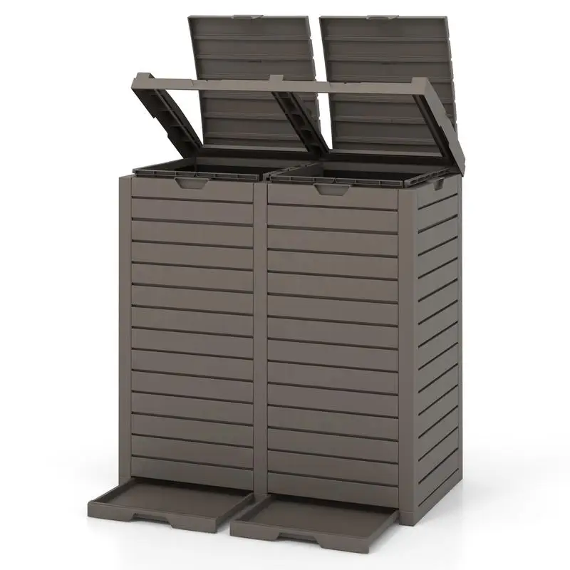 Poubelle de jardin à double compartiment 235L