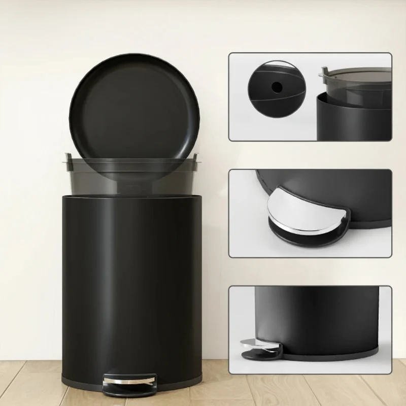 Poubelle de cuisine 20L noire