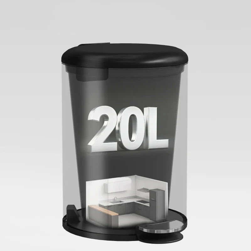 Poubelle de cuisine 20L noire