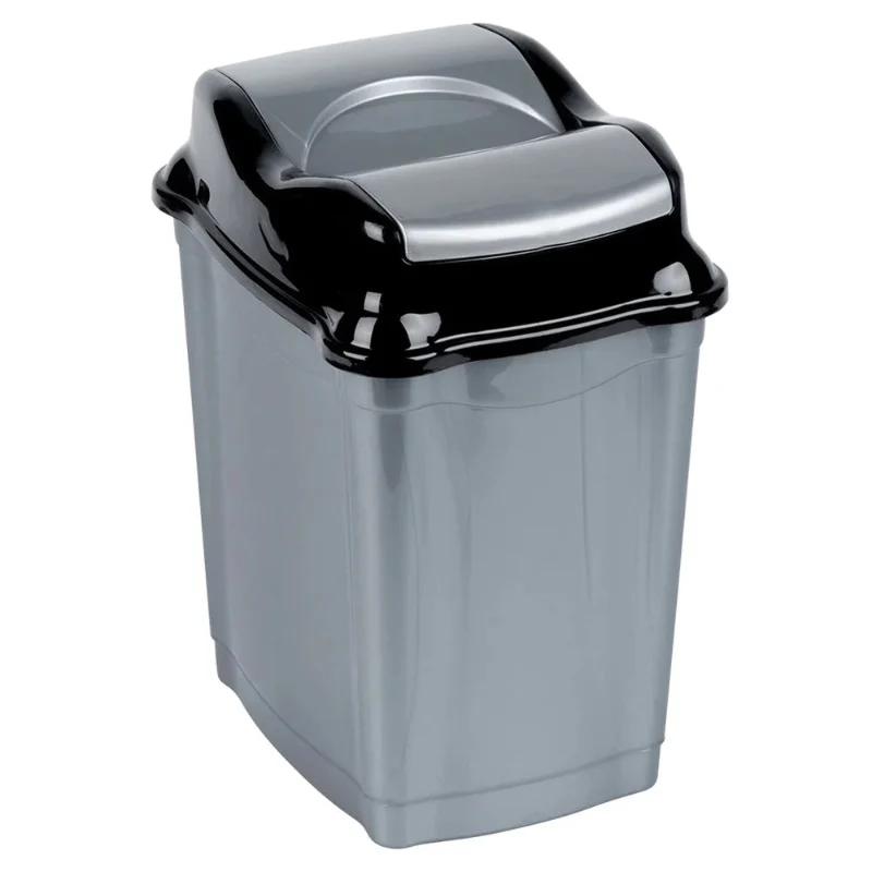 Poubelle en plastique grise 9L