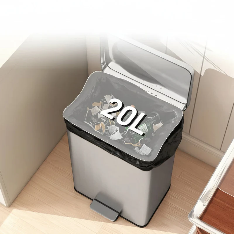 Poubelle de cuisine en inox 20L