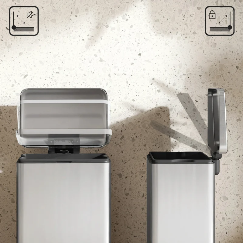 Poubelle de cuisine en inox 20L