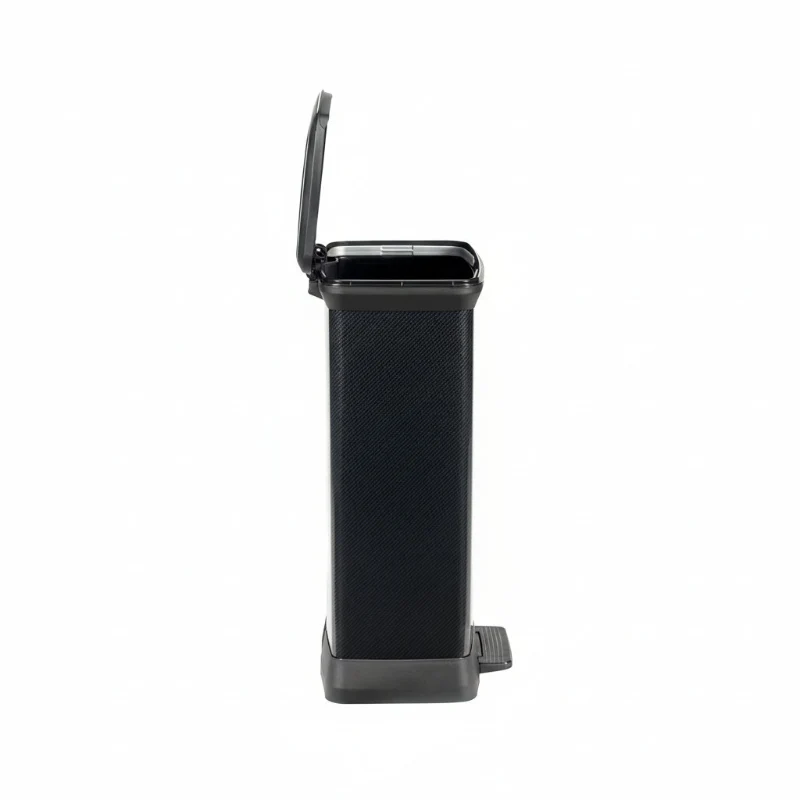 Poubelle à pédale noire 50L