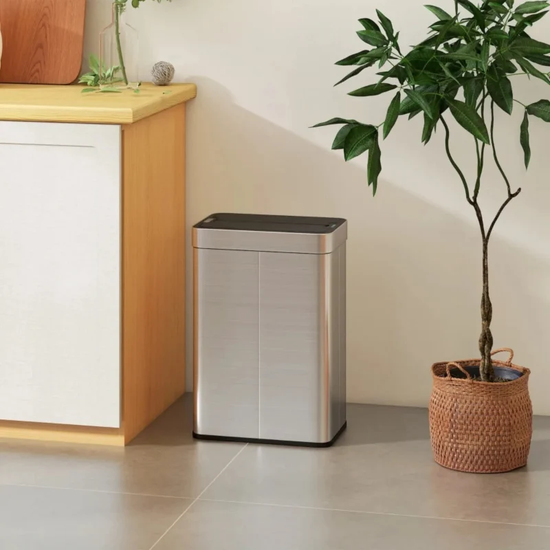 Poubelle de cuisine automatique 55L en inox