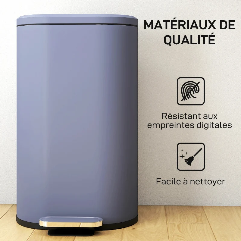 Poubelle bleue à pédale 30L