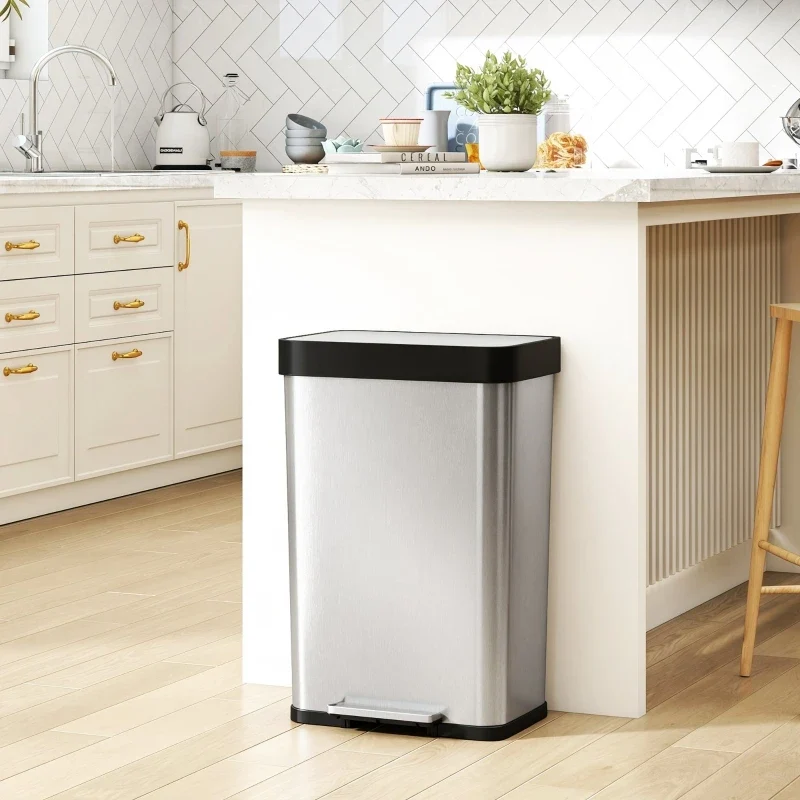 Poubelle de cuisine 60L en inox