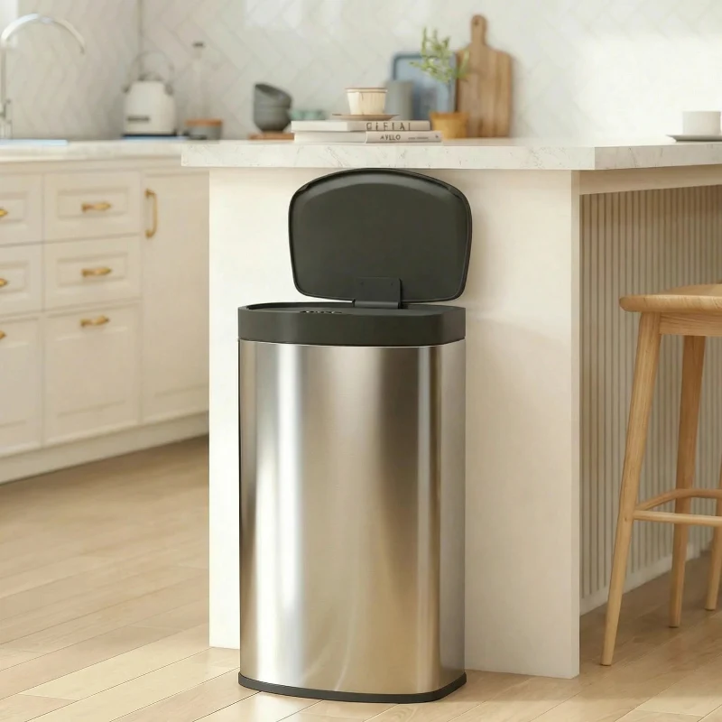 Poubelle électrique 55L en inox
