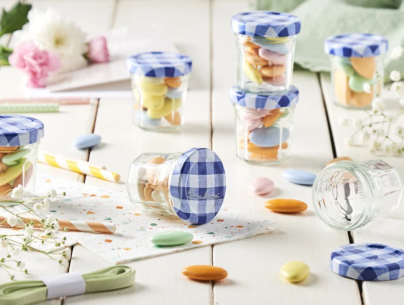 Lot de 15 petits pots 50g - bleu
