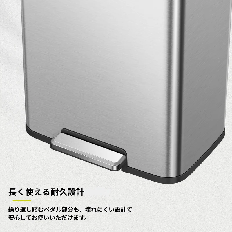 マディソンステップビン 50L・ラグーナオープントップビン 10L セット（シルバー）