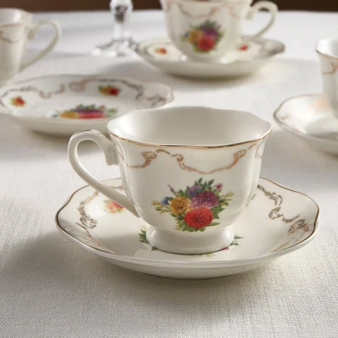 Karaca Antique 2 Kişilik 4 Parça Çay Fincanı Seti, 200 ml