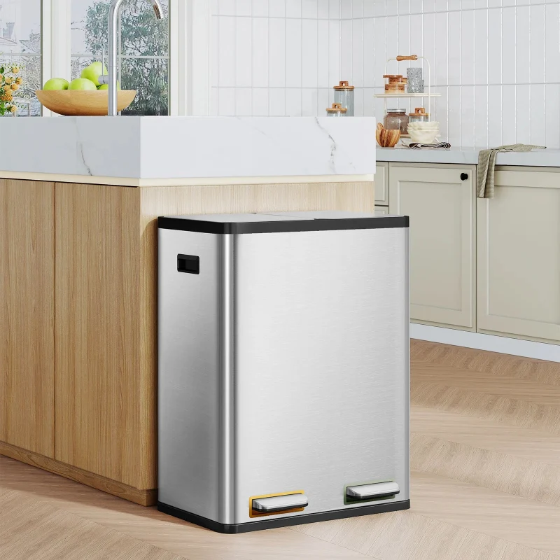 Poubelle à double compartiment 2x30L