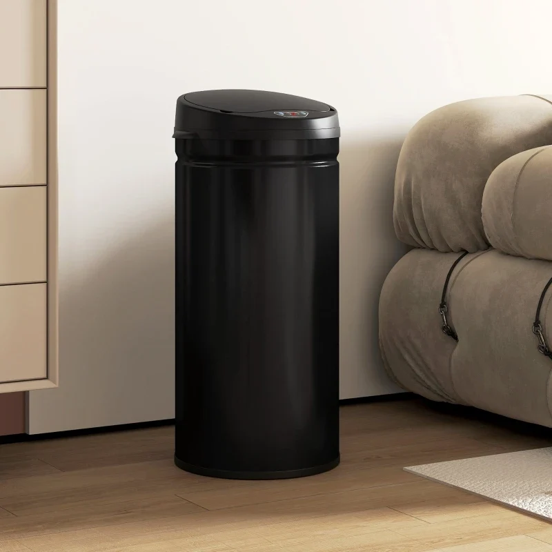 Poubelle automatique noire 42L