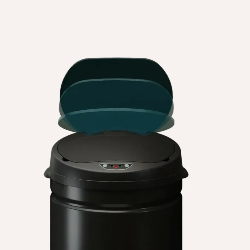 Poubelle automatique noire 42L