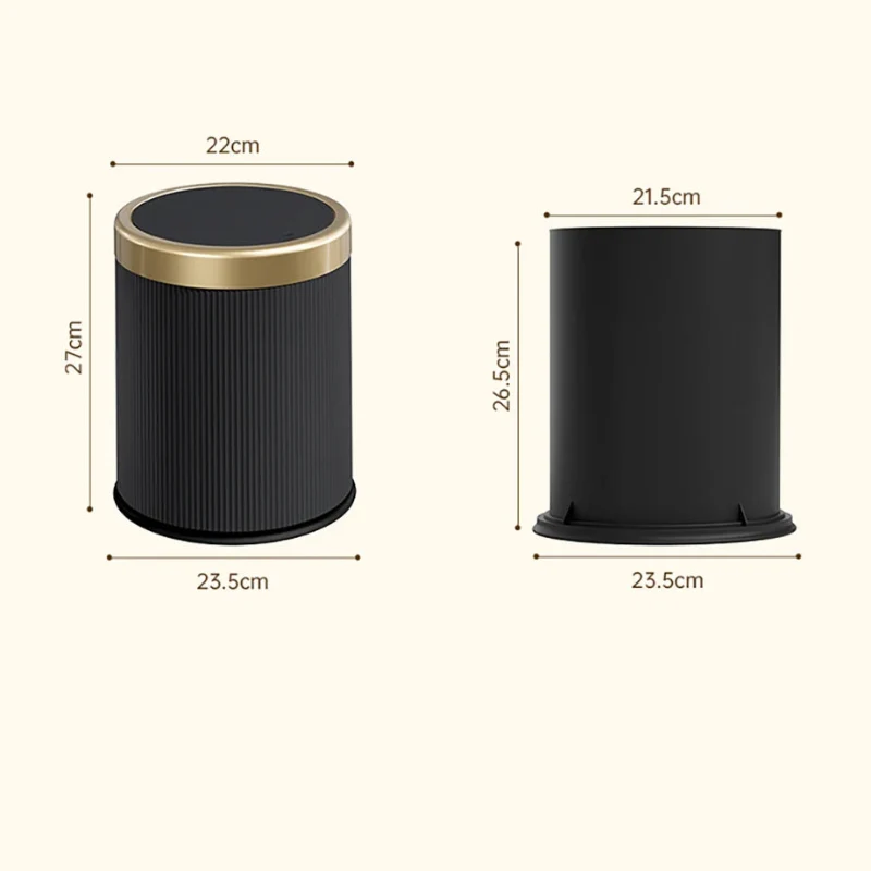 Poubelle ronde en plastique 12L