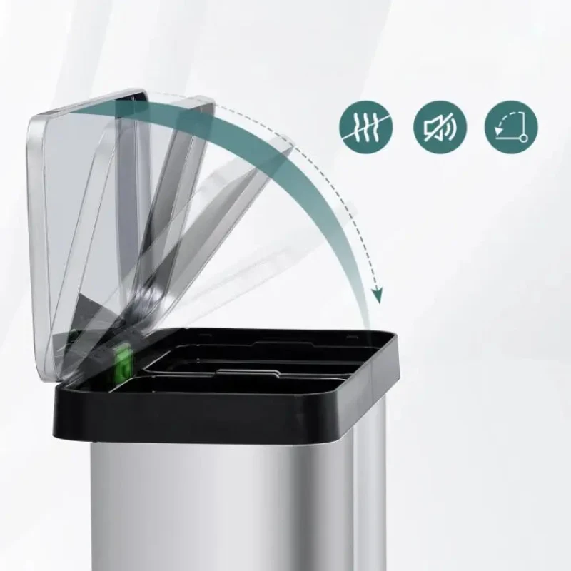 Poubelle à double compartiment 72L