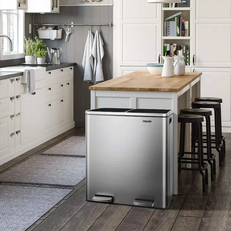 Poubelle à double compartiment 60L