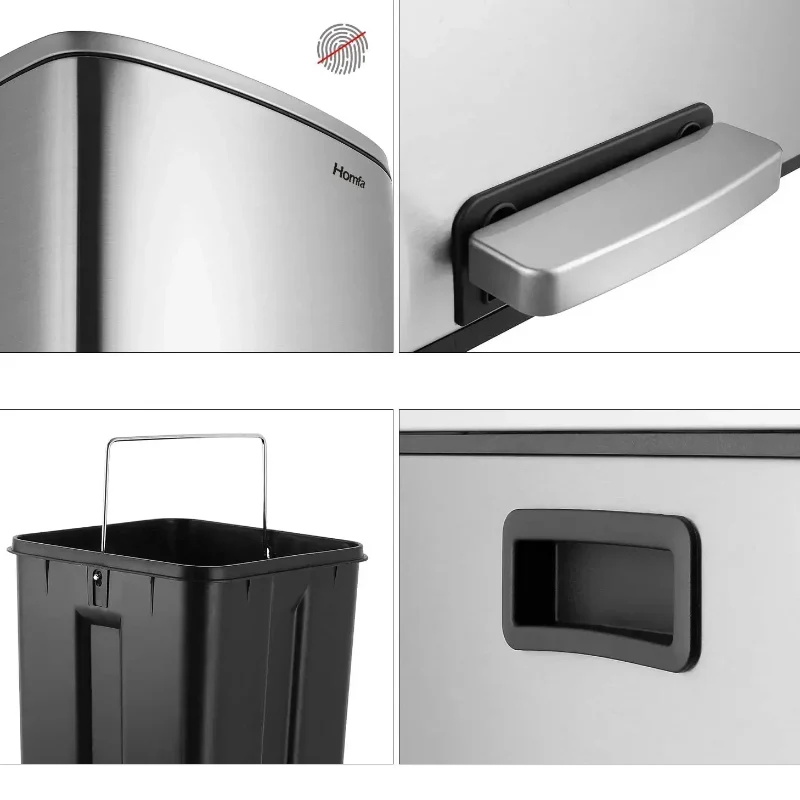 Poubelle à double compartiment 60L