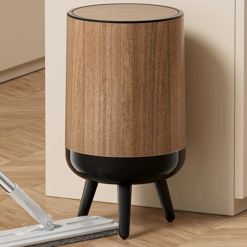 Poubelle rétro en bois 15L