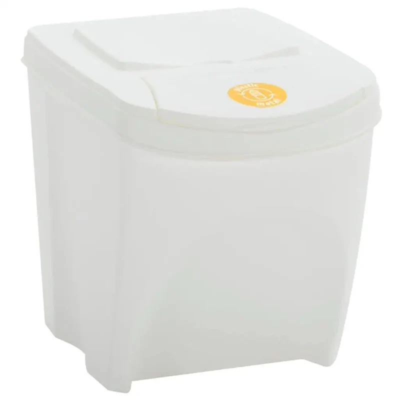 Poubelle à tri sélectif empilables blanche