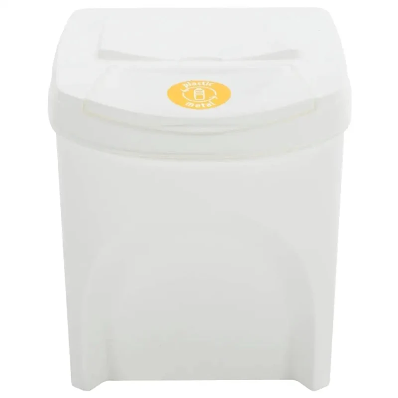 Poubelle à tri sélectif empilables blanche