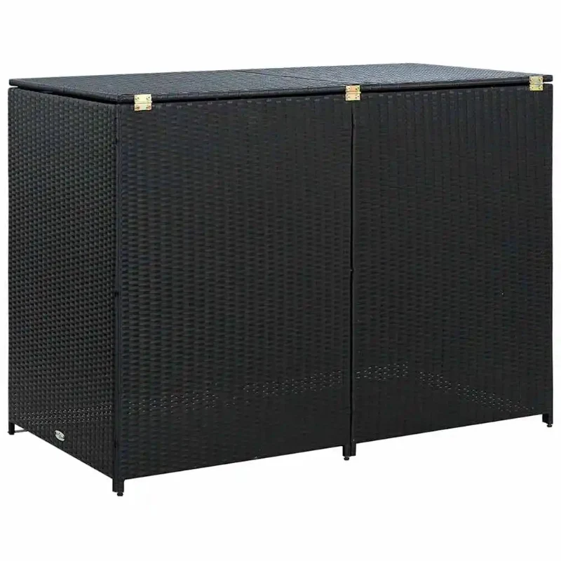 Cache de 2 poubelles extérieures noire