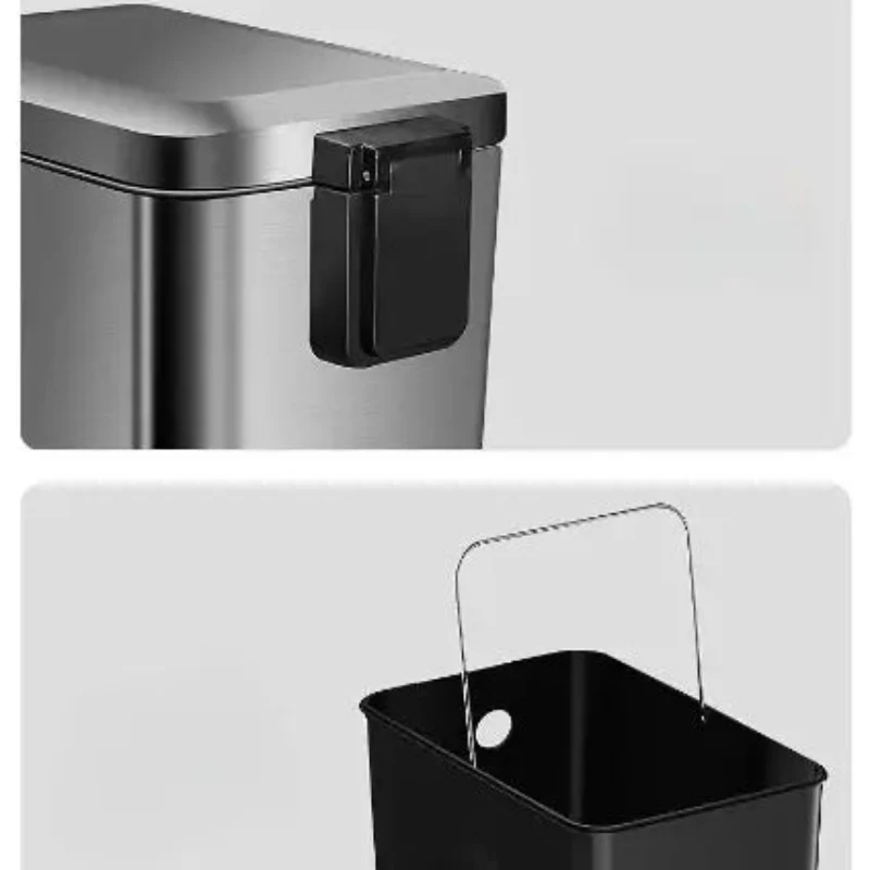 Poubelle de cuisine à pédale en inox