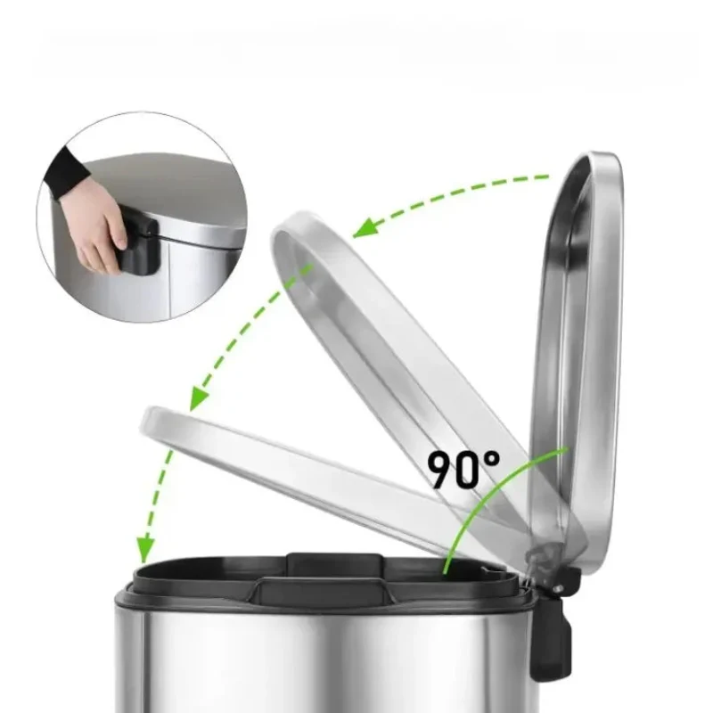 Poubelle de cuisine 50L + 5L en inox
