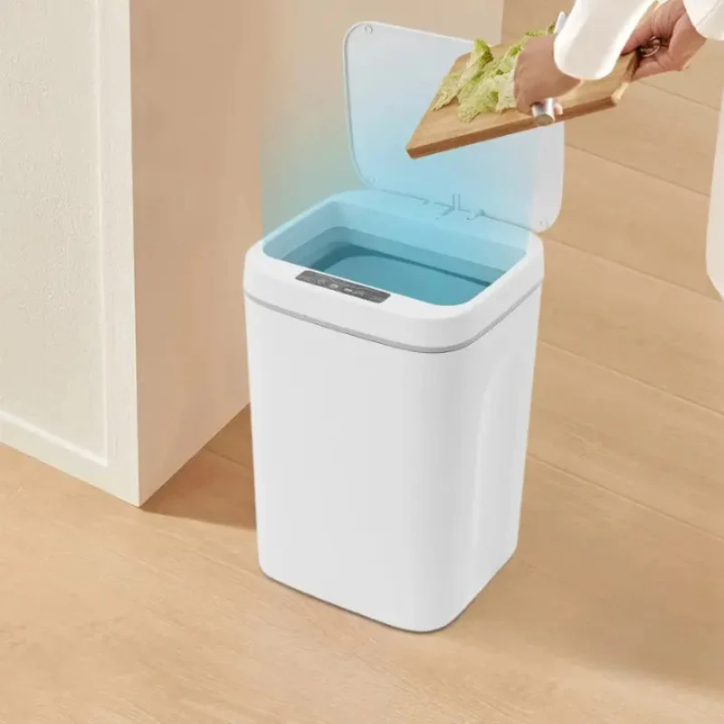 Poubelle automatique blanche 12L