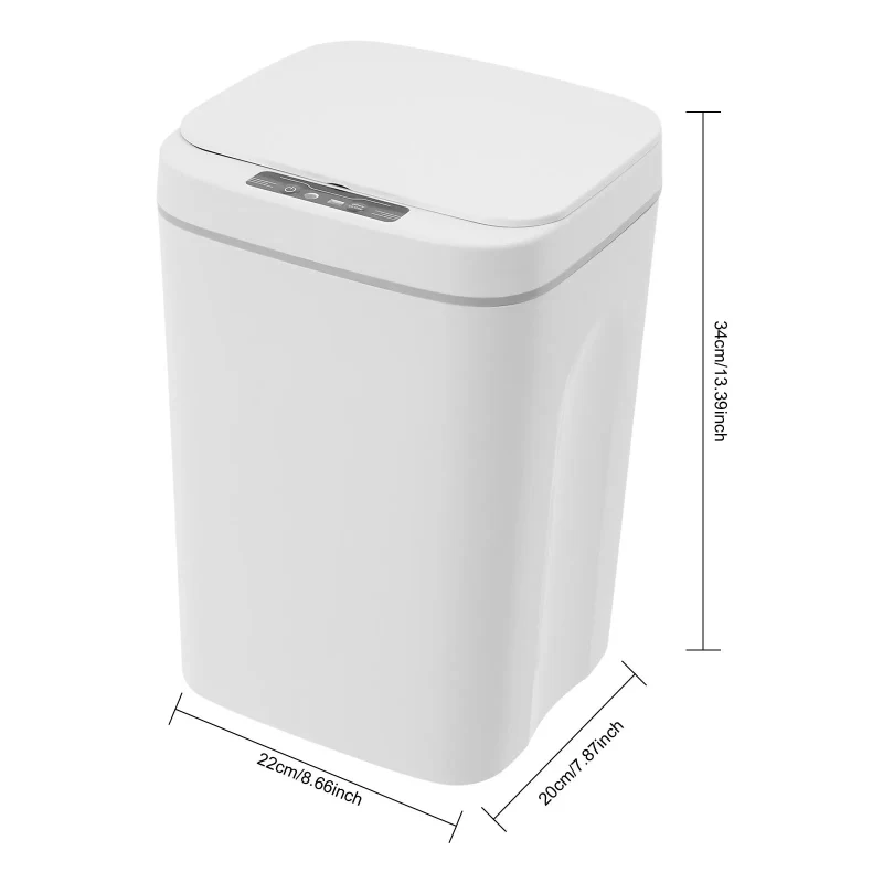 Poubelle automatique blanche 12L