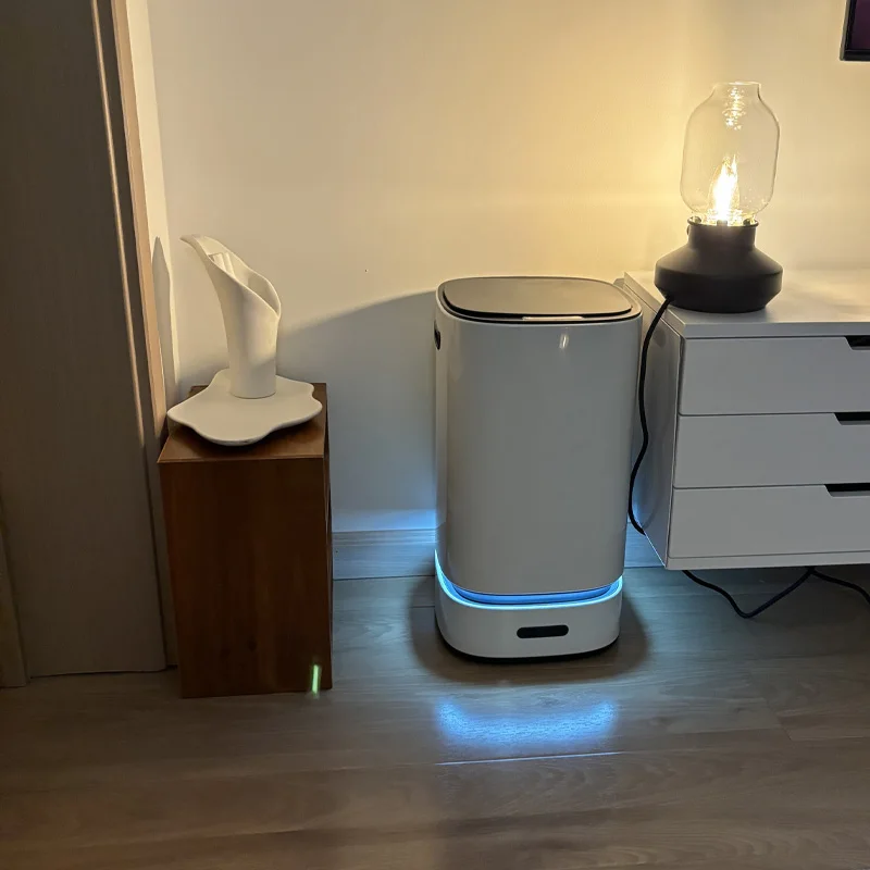 Poubelle automatique 13L design blanc