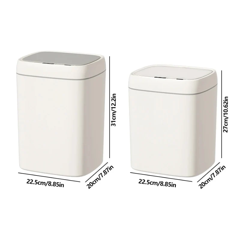 Poubelle automatique crème