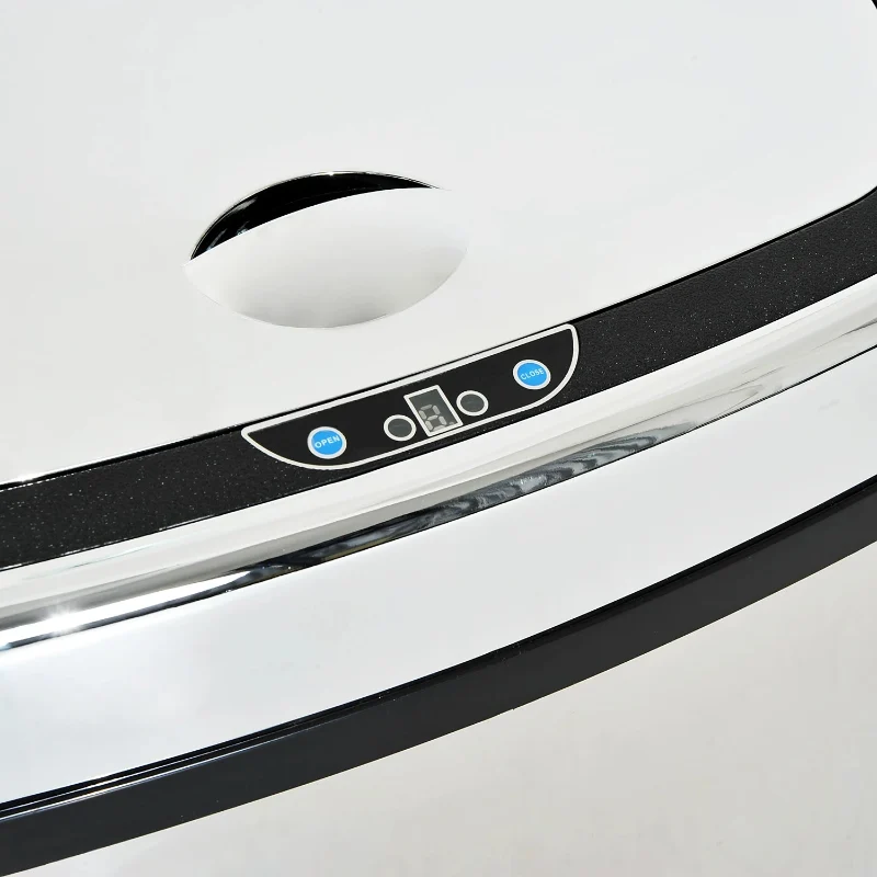 Poubelle automatique blanche 68L
