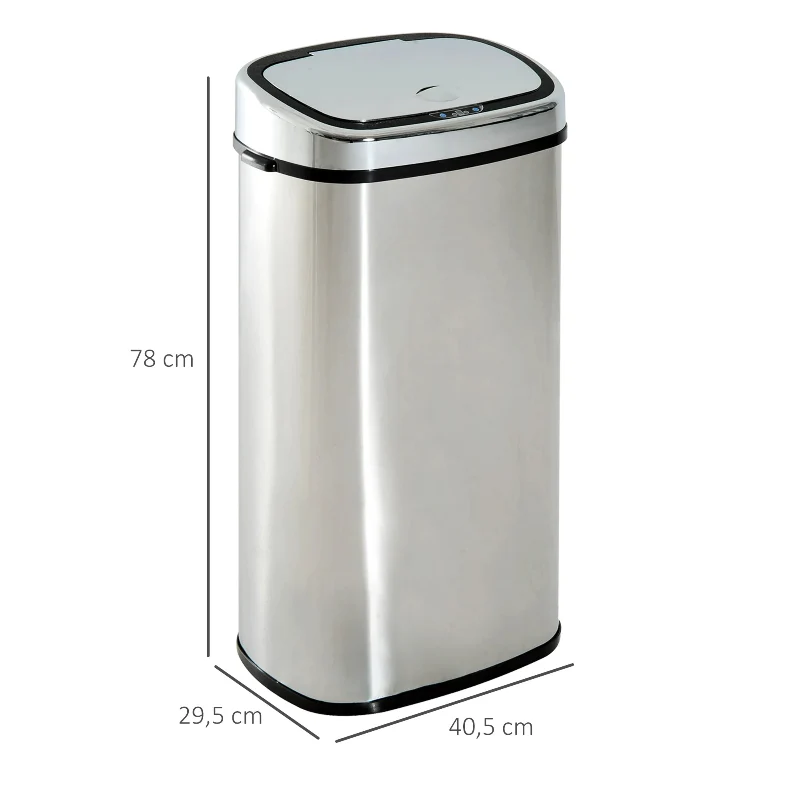 Poubelle automatique blanche 68L