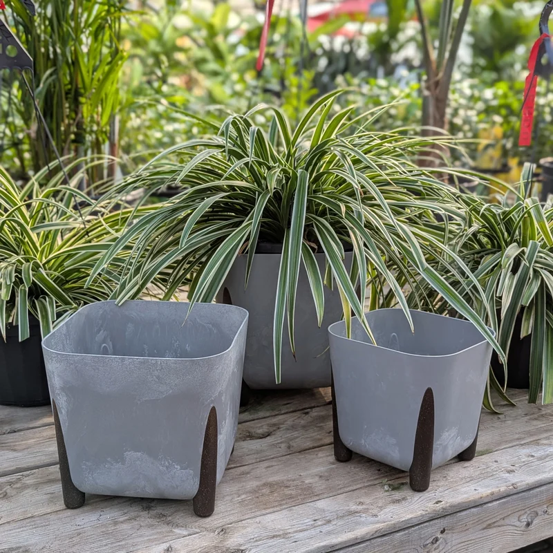Pot Frida Eco Carré Effet Béton