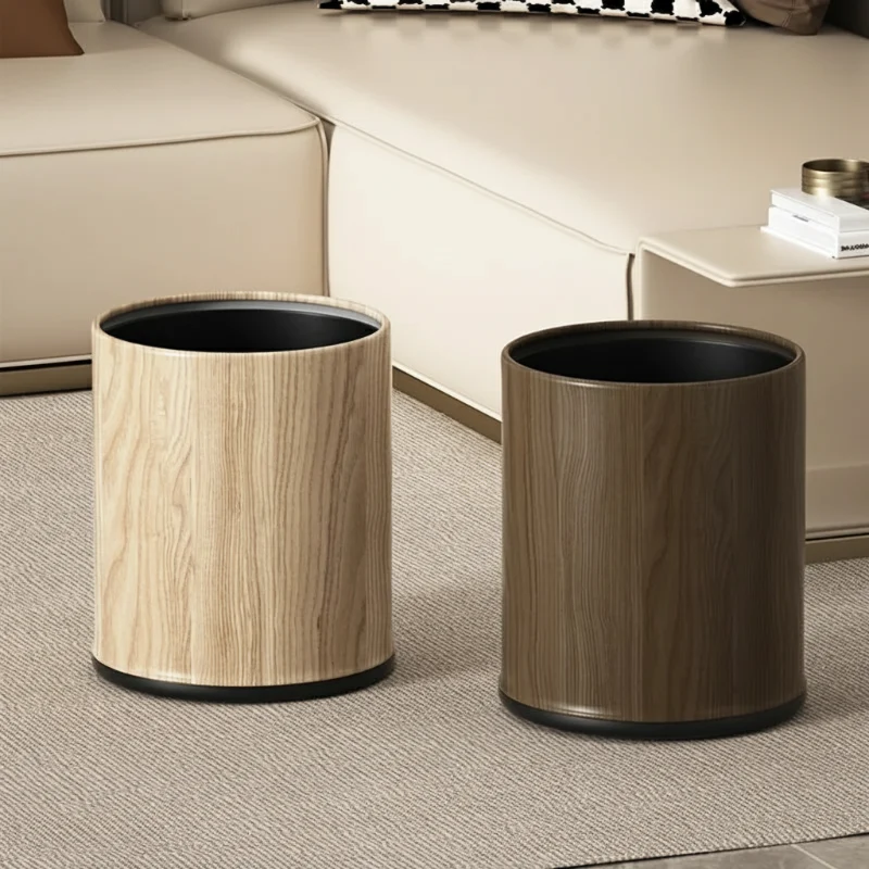 Poubelle en bois moderne