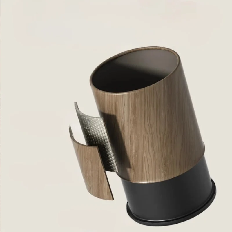 Poubelle en bois moderne