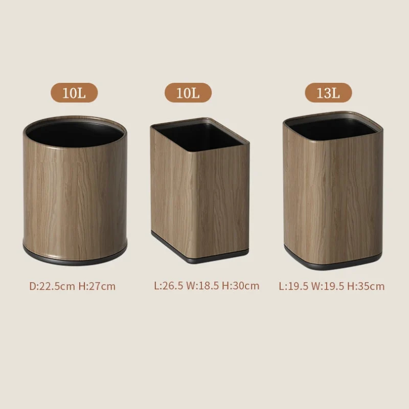 Poubelle en bois moderne