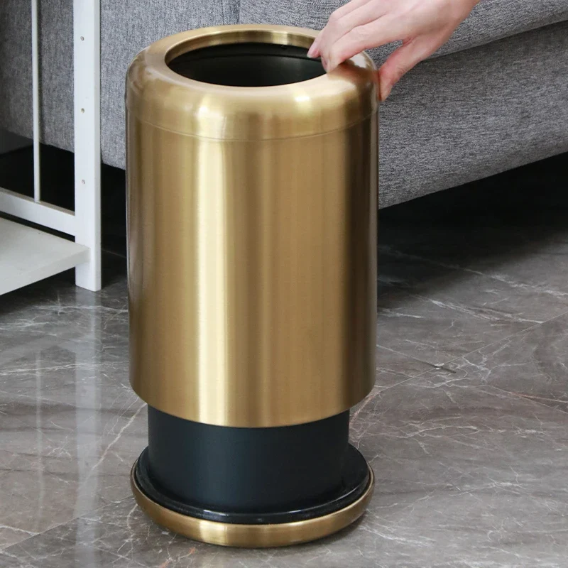 Poubelle en inox ronde 8L