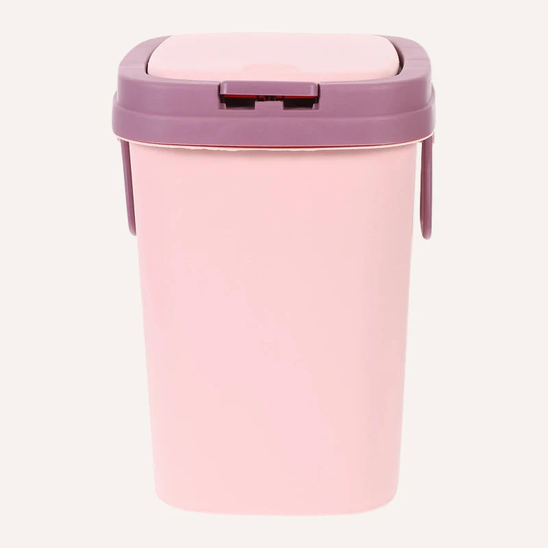 Poubelle à couvercle en plastique