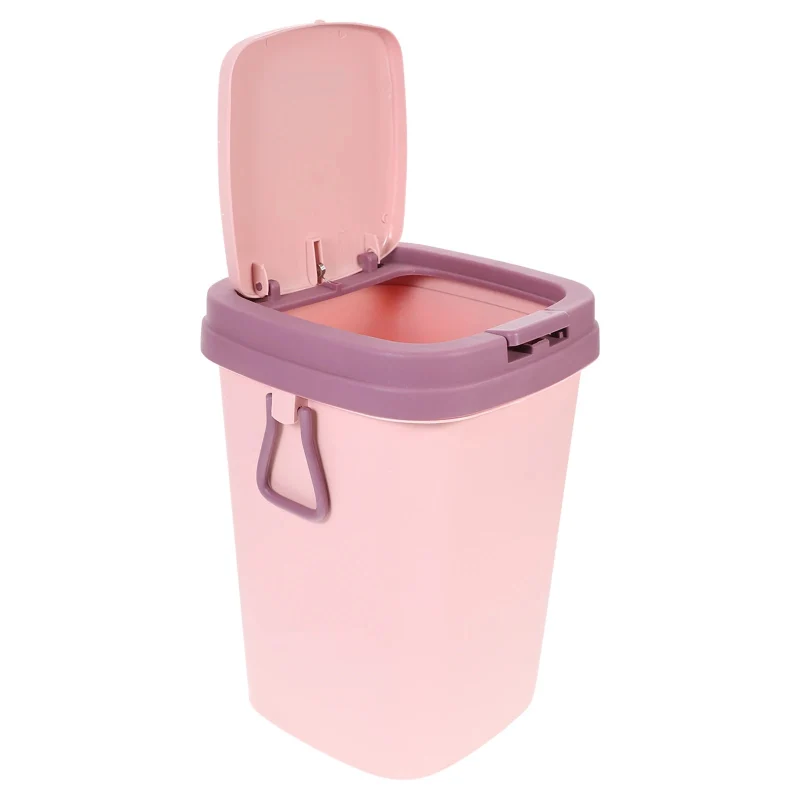 Poubelle à couvercle en plastique